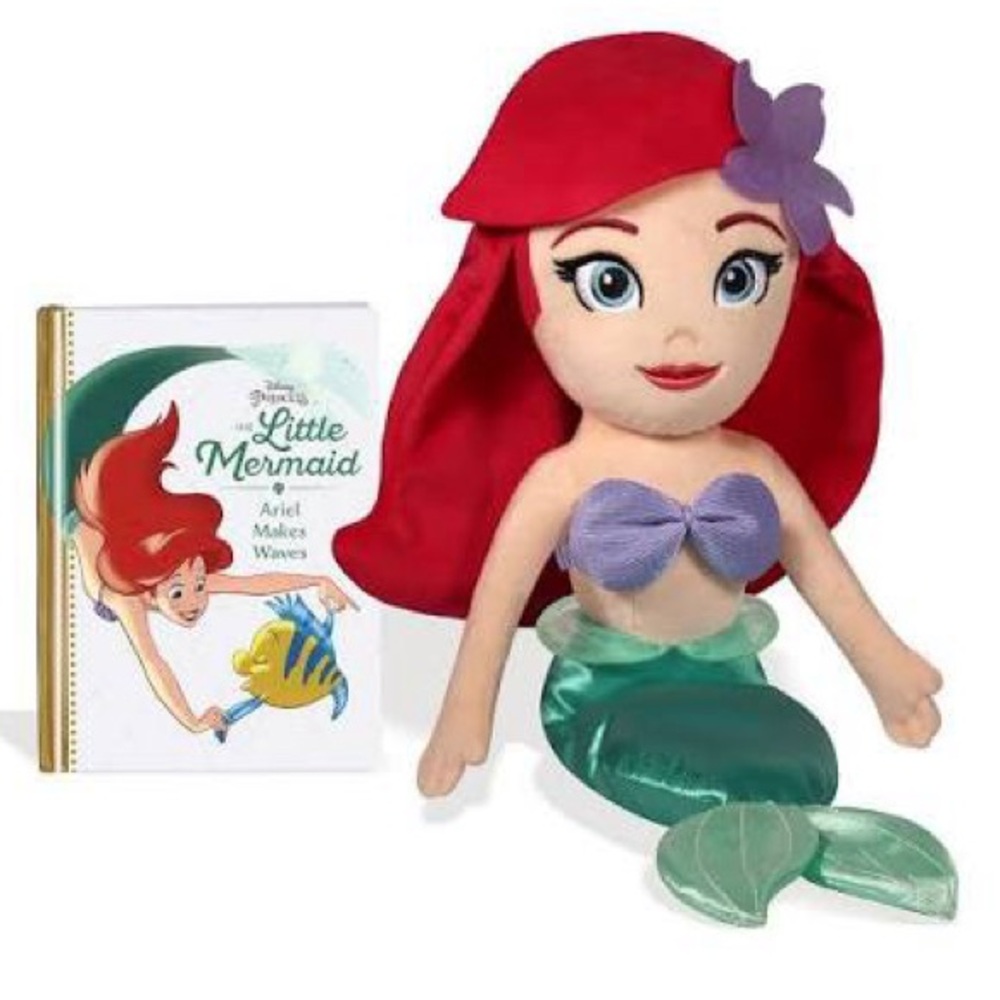 Disney Princess Little Mermaid Ariel Plush Doll with Book